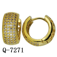 Brinco de jóias de cobre de moda com banhado a ouro
